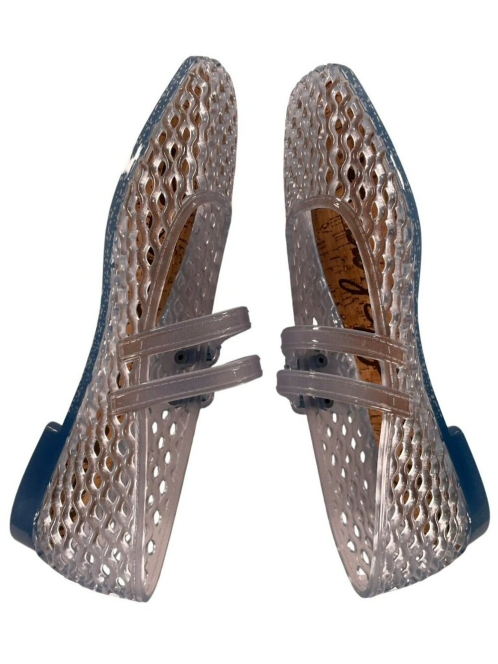 Sam Edelman Mila Jelly Flats Clear Blue Signature Collection Women's Size 6M NEW - Picture 3 of 11